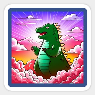 cute godzilla Sticker